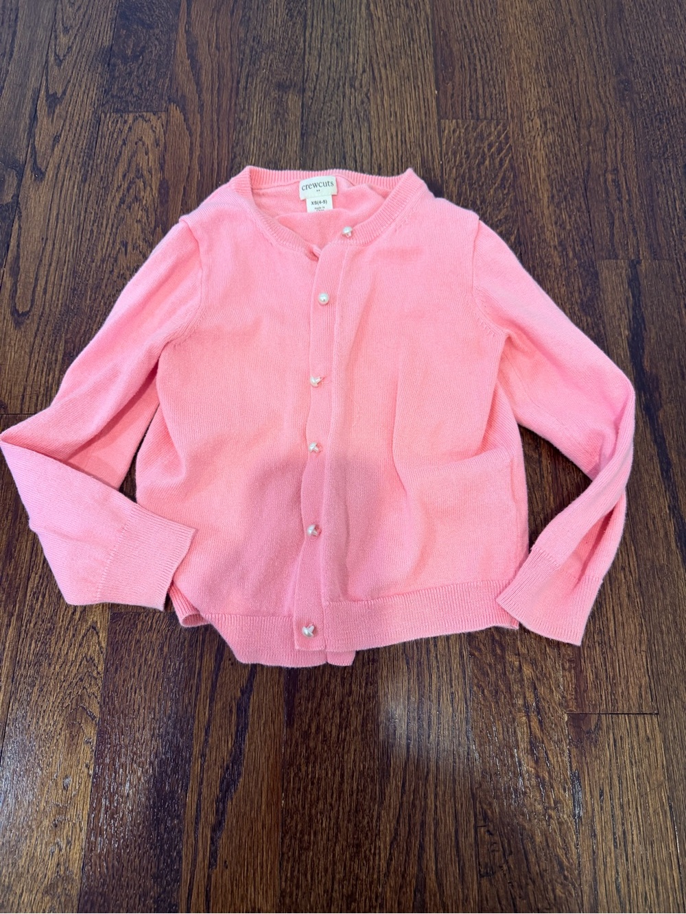 Crewcuts Girls' Light Pink Pearl-Button Cardigan